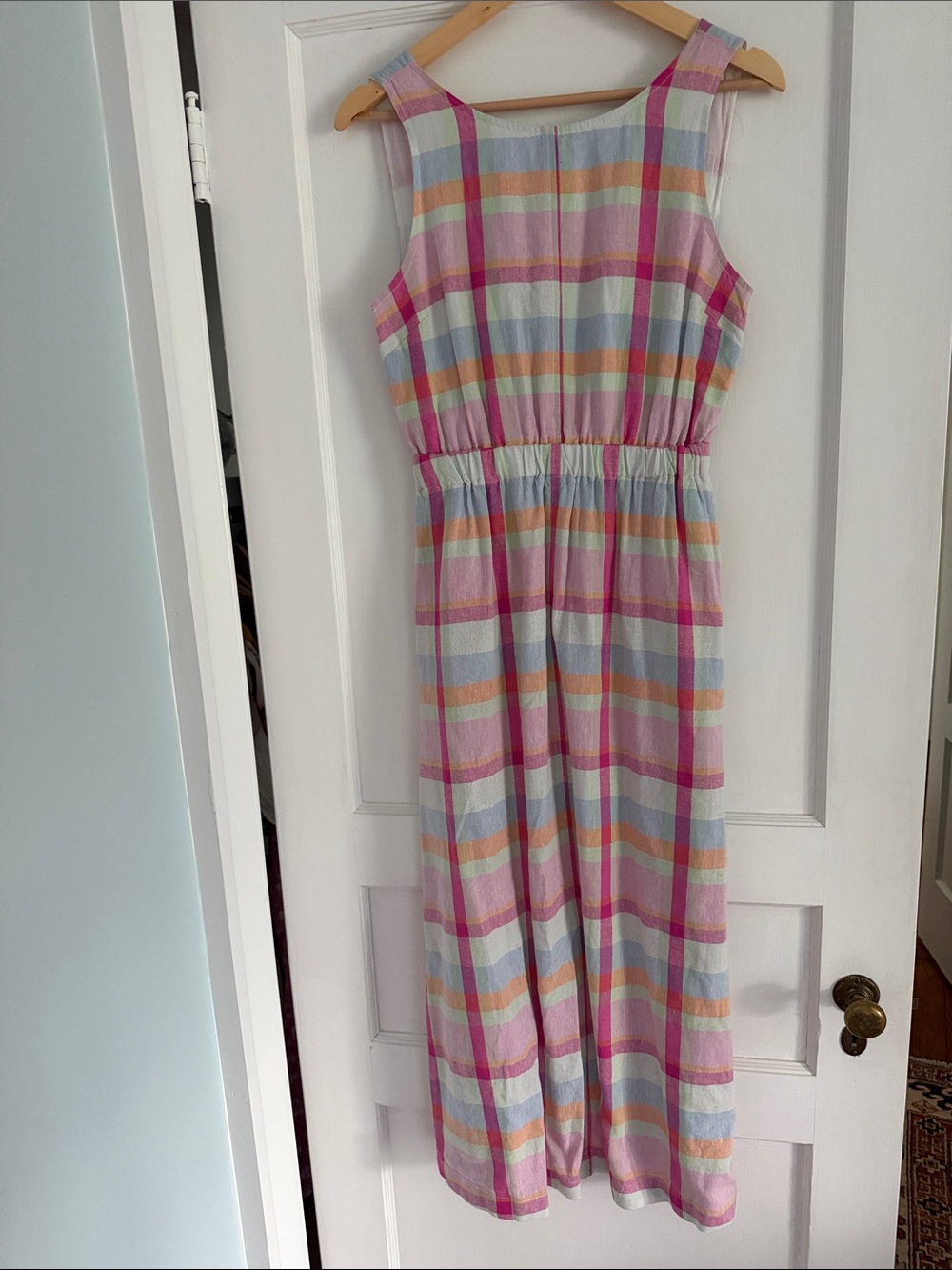Nordstrom Multicolor Plaid Maxi Dress - Pink, Blue, Peach